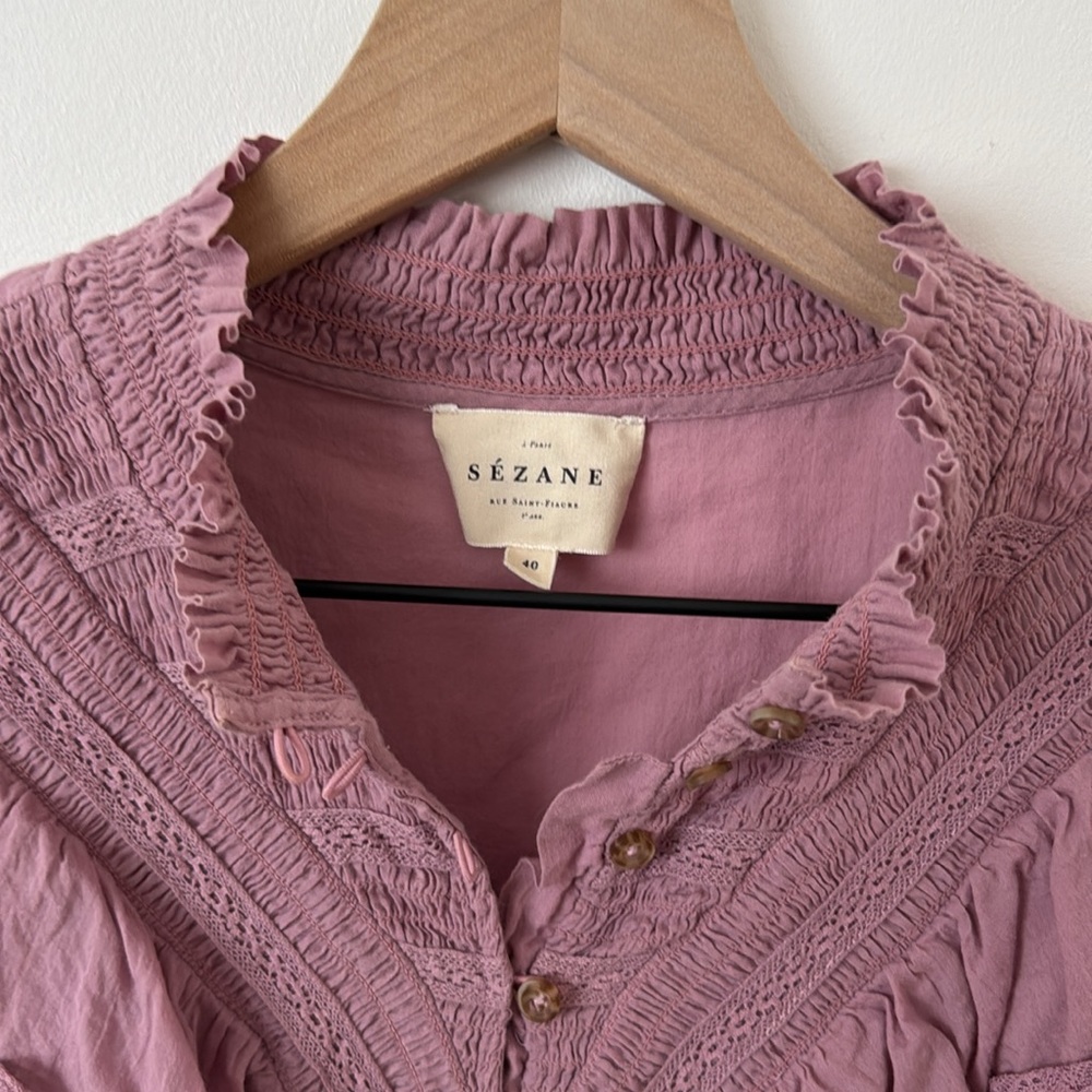 Sezane Marty Blouse in Pink 🌸 size 40 / US 8 - Picture 5 of 6